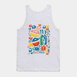 African Graffiti Shapes of Love Tank Top